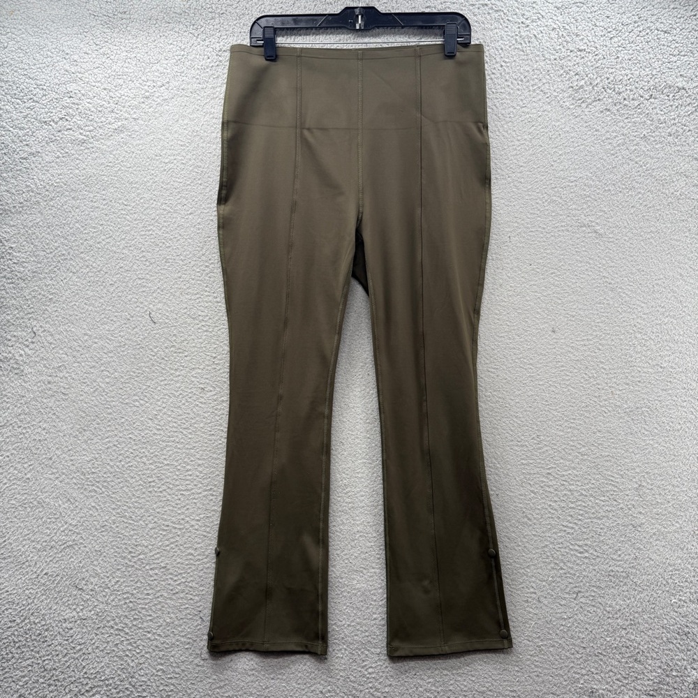 Halara Women’s Olive Green Pull On Pants High Waisted Pant Flared Leg Size XL